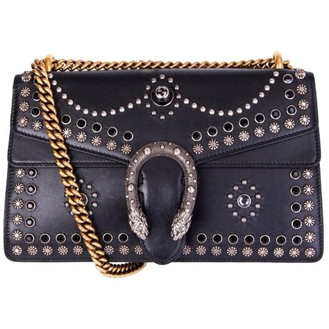 dionysus gucci studded black bag|Gucci dionysus bag used.